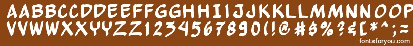 Yewbn Font – White Fonts on Brown Background