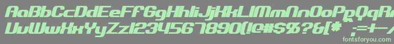 ExplorienBoldItalic Font – Green Fonts on Gray Background