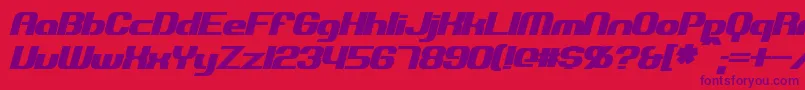 ExplorienBoldItalic Font – Purple Fonts on Red Background