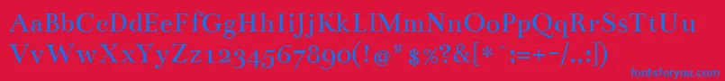 BenthamRegular Font – Blue Fonts on Red Background