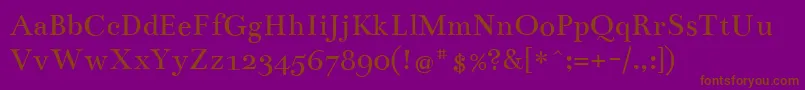 BenthamRegular Font – Brown Fonts on Purple Background