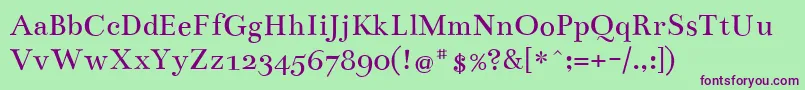 More about BenthamRegular Font BenthamRegular Font – Purple Fonts on Green Background