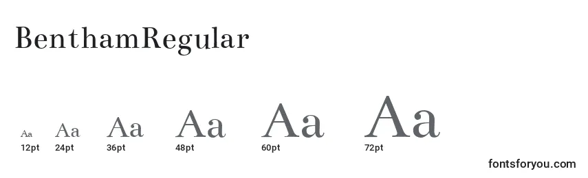 BenthamRegular Font Sizes