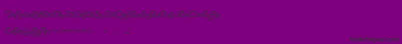 Thimfora-fontti – mustat fontit violetilla taustalla