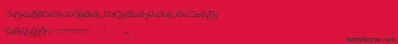 Thimfora Font – Black Fonts on Red Background