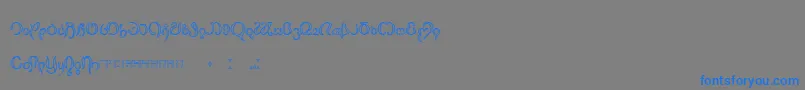 Thimfora-Schriftart – Blaue Schriften auf grauem Hintergrund