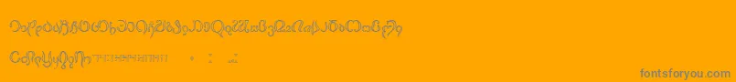 Thimfora-Schriftart – Graue Schriften auf orangefarbenem Hintergrund