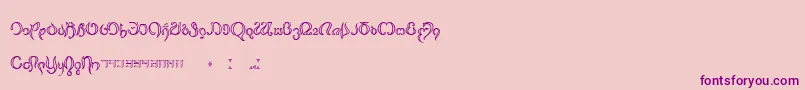 Thimfora Font – Purple Fonts on Pink Background