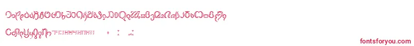 Thimfora Font – Red Fonts on White Background