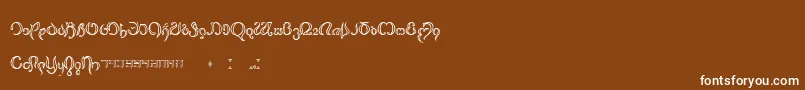 Шрифт Thimfora – белые шрифты на коричневом фоне