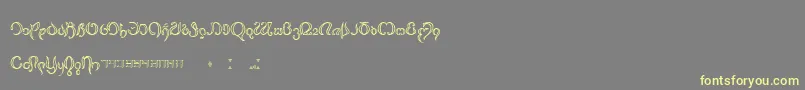 Thimfora Font – Yellow Fonts on Gray Background