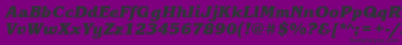 KorinnablackbttBolditalic Font – Black Fonts on Purple Background