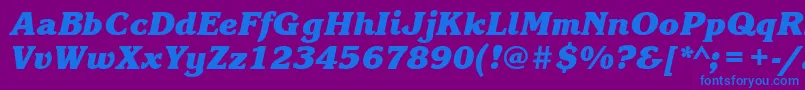KorinnablackbttBolditalic Font – Blue Fonts on Purple Background