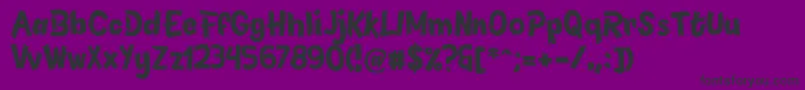Шрифт Pineappledemo – чёрные шрифты на фиолетовом фоне