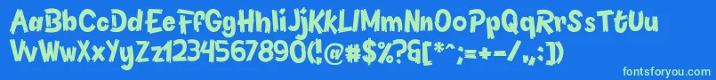 More about Pineappledemo Font Pineappledemo Font – Green Fonts on Blue Background