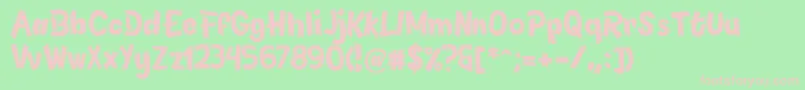 Pineappledemo-fontti – vaaleanpunaiset fontit vihreällä taustalla