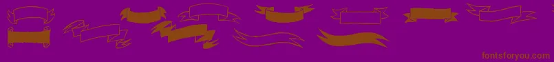 Saiba mais sobre a fonte BlackWhiteBanners Fonte BlackWhiteBanners – fontes marrons em um fundo roxo