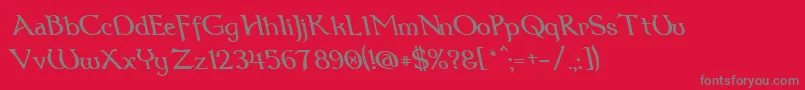 Dum3reit Font – Gray Fonts on Red Background