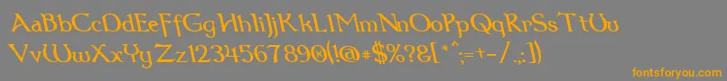 Dum3reit Font – Orange Fonts on Gray Background