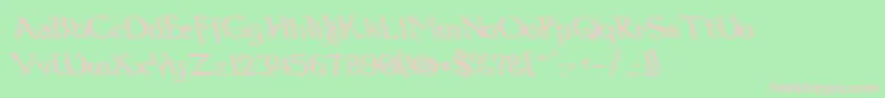 Dum3reit Font – Pink Fonts on Green Background