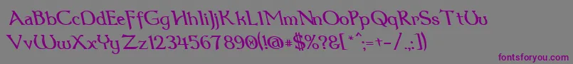 Weitere Informationen zur Dum3reit-Schriftart Dum3reit-Schriftart – Violette Schriften auf grauem Hintergrund
