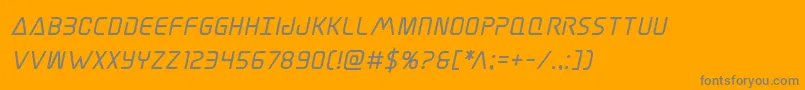 Elitedangerboldital Font – Gray Fonts on Orange Background
