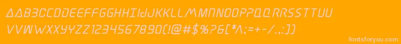 Elitedangerboldital Font – Pink Fonts on Orange Background