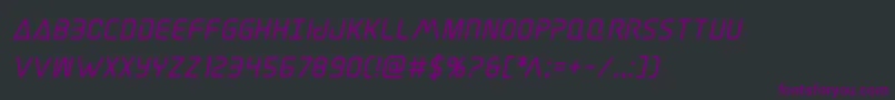 Elitedangerboldital Font – Purple Fonts on Black Background