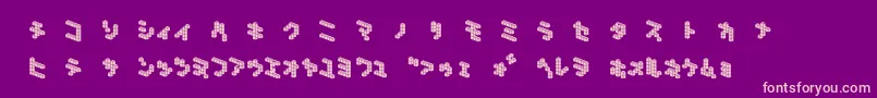 CubicblockNkT Font – Pink Fonts on Purple Background