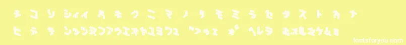 CubicblockNkT Font – White Fonts on Yellow Background