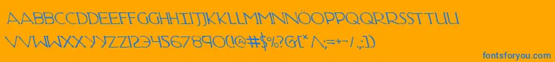 Hadriaticl Font – Blue Fonts on Orange Background