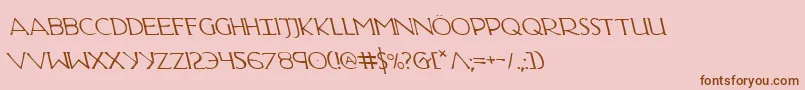 Hadriaticl Font – Brown Fonts on Pink Background
