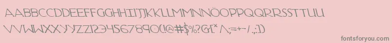 Hadriaticl Font – Gray Fonts on Pink Background