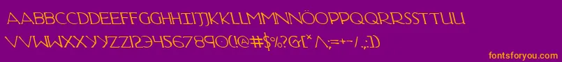 Hadriaticl Font – Orange Fonts on Purple Background