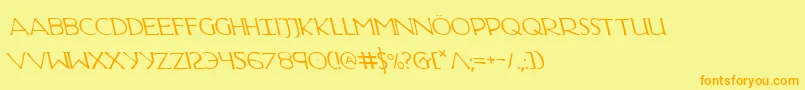 Hadriaticl Font – Orange Fonts on Yellow Background