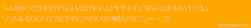 Hadriaticl Font – Pink Fonts on Orange Background