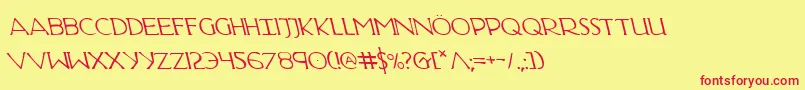 Hadriaticl Font – Red Fonts on Yellow Background