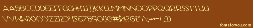 Hadriaticl Font – Yellow Fonts on Brown Background
