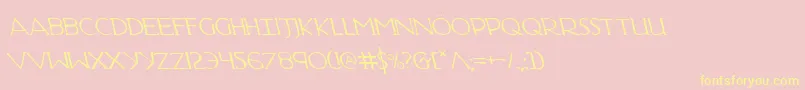 Hadriaticl Font – Yellow Fonts on Pink Background