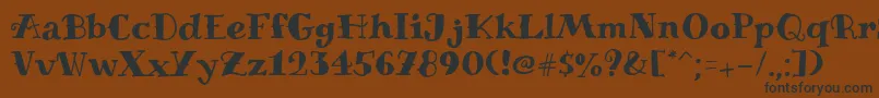 MiltoniantattooRegular Font – Black Fonts on Brown Background