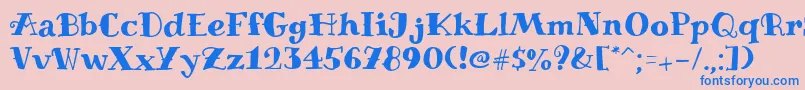 MiltoniantattooRegular Font – Blue Fonts on Pink Background