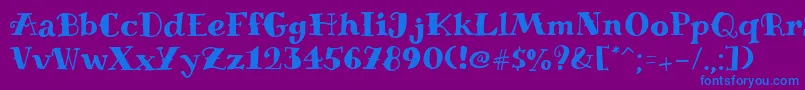 MiltoniantattooRegular Font – Blue Fonts on Purple Background