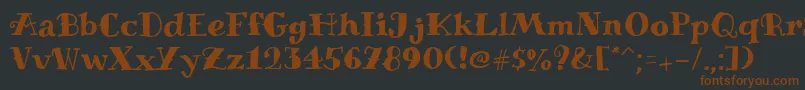 MiltoniantattooRegular Font – Brown Fonts on Black Background