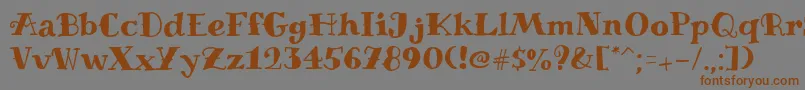 MiltoniantattooRegular Font – Brown Fonts on Gray Background