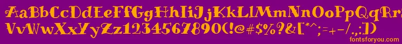 MiltoniantattooRegular Font – Orange Fonts on Purple Background