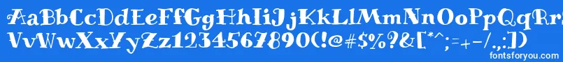 MiltoniantattooRegular Font – White Fonts on Blue Background