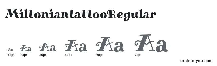 MiltoniantattooRegular Font Sizes
