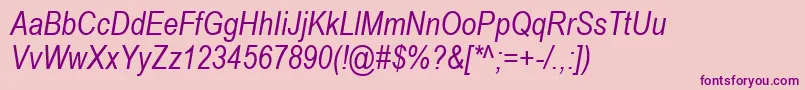 ArialNarrowРљСѓСЂСЃРёРІ Font – Purple Fonts on Pink Background