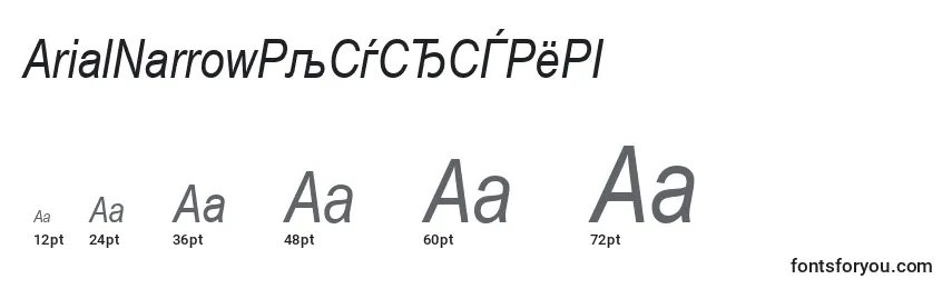 ArialNarrowРљСѓСЂСЃРёРІ Font Sizes