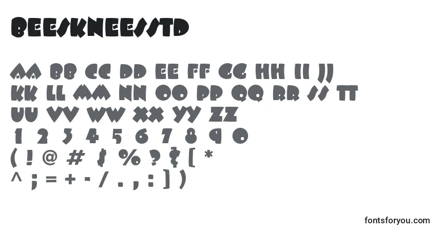 Шрифт Beeskneesstd – алфавит, цифры, специальные символы